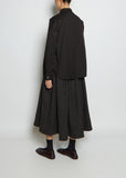 Cotton Short Collar Shirt TS — Black