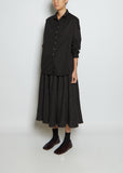 Cotton Short Collar Shirt TS — Black