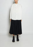 Cotton Short Collar Shirt TS — Milk