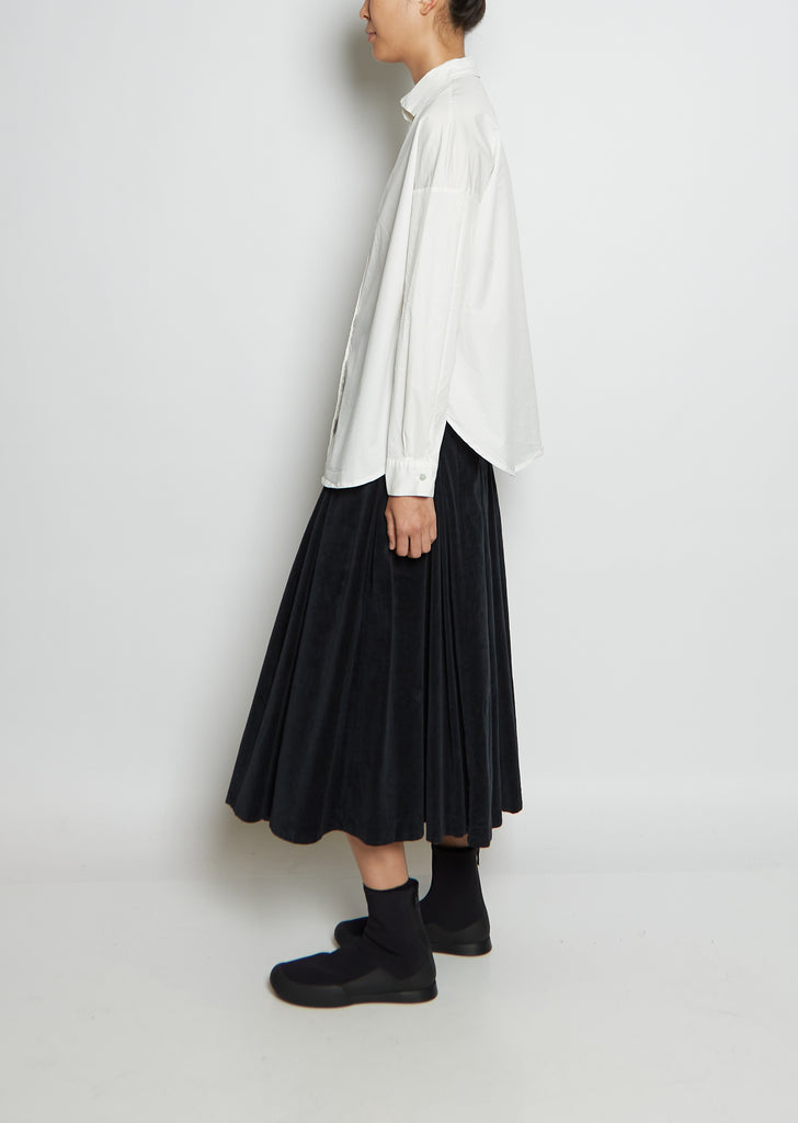 Cotton Short Collar Shirt TS — Milk