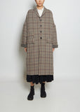 Wool Tartan Big Coat