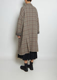 Wool Tartan Big Coat