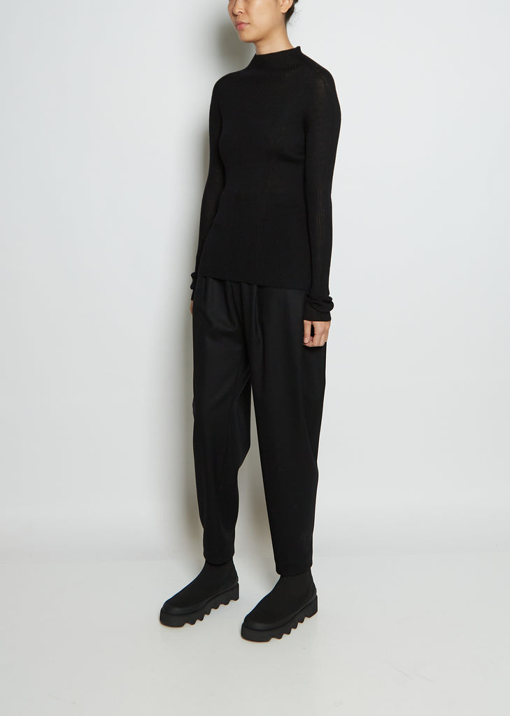 Ribbed Merino Knit Top