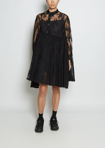 Lace Baby Doll Dress — Black