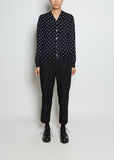 Polka-Dot Wool Cardigan