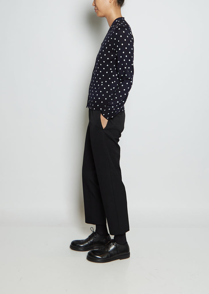 Polka-Dot Wool Cardigan