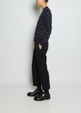 Polka-Dot Wool Cardigan