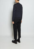 Polka-Dot Wool Cardigan