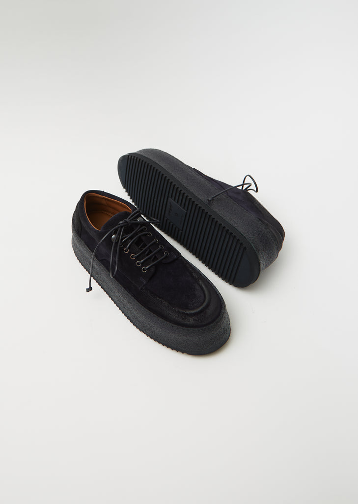 Parapana Suede Derby — Blu Notte (Midnight Blue)