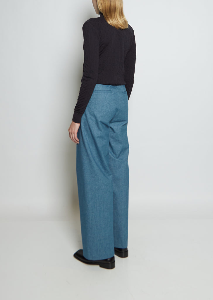 Cotton Denim Heddles Trousers