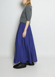 Silk Blend Gathered Slip Skirt