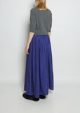 Silk Blend Gathered Slip Skirt