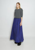 Silk Blend Gathered Slip Skirt