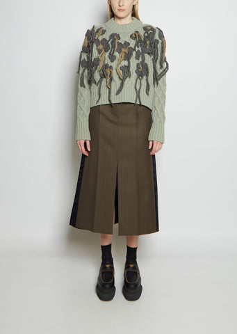 Wool Leopard Knit Pullover