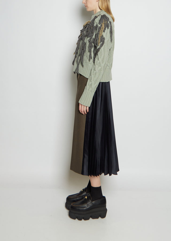 Wool Leopard Knit Pullover