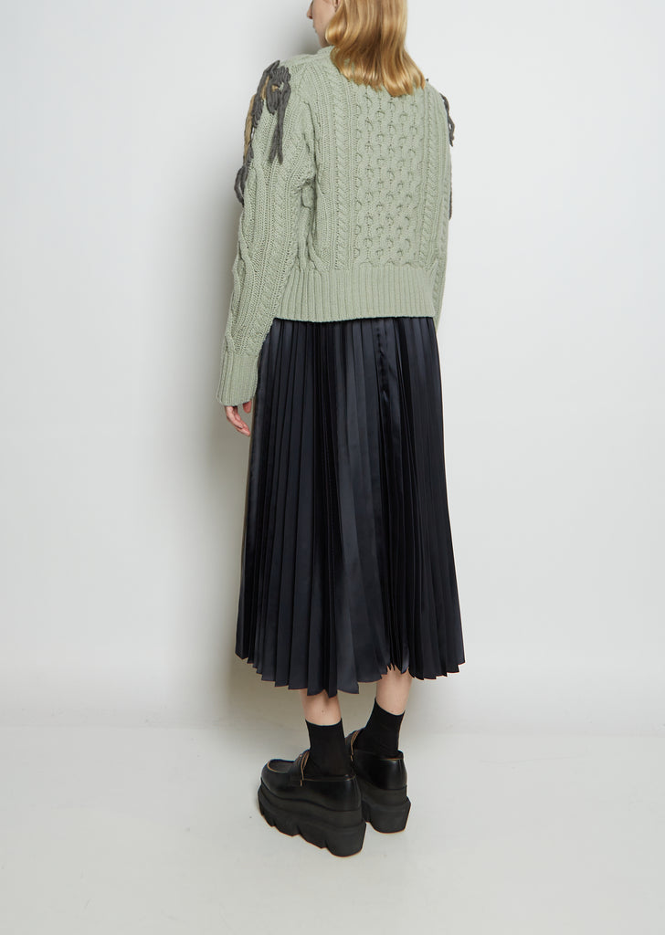 Wool Leopard Knit Pullover