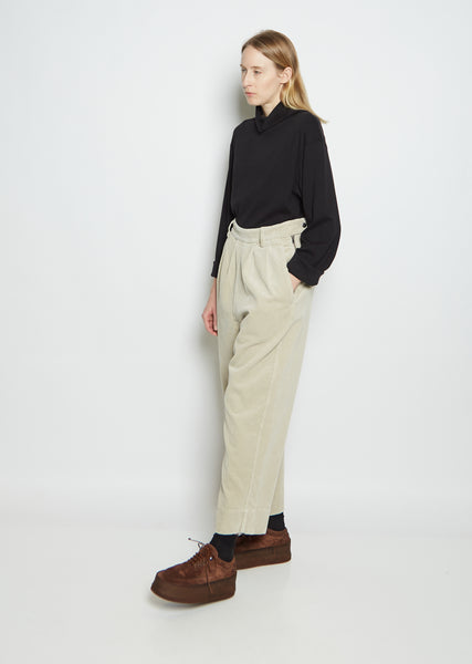 Cotton Corduroy Side Closure Trouser – La Garçonne