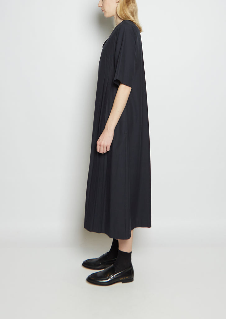 Cotton Twill Triple Pleat Dress