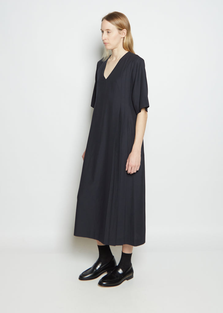 Cotton Twill Triple Pleat Dress