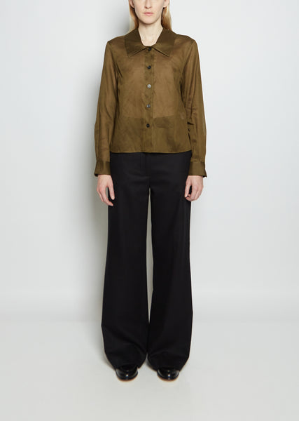 Cotton Organza Bold Collar Shirt – La Garçonne