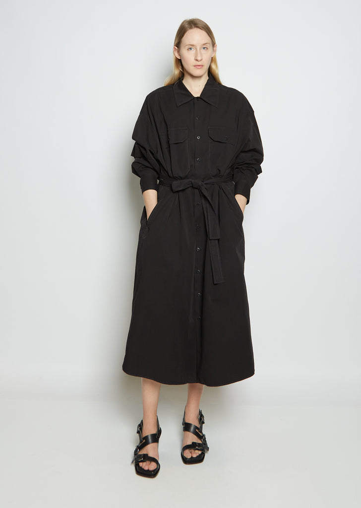 Two Pocket Cotton Gabardine Shirt Dress