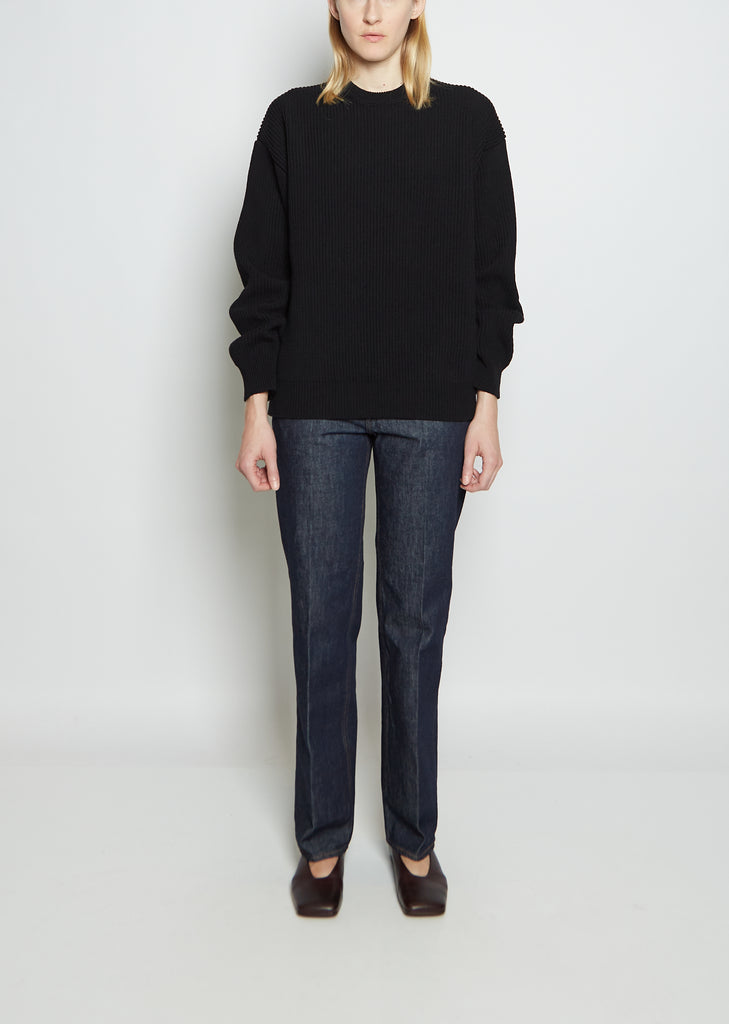 Super Fine Wool Rib Sweater