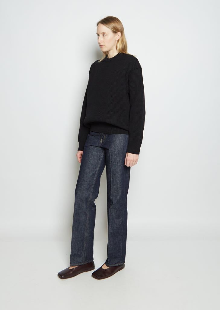 Super Fine Wool Rib Sweater