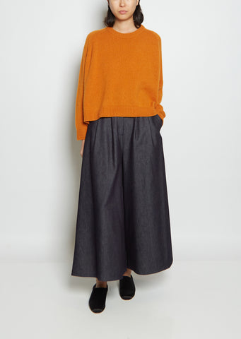Deep Raglan Easy Sweater — Burnt Orange