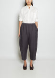 Linen Pullon Trouser — Charcoal