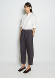 Linen Pullon Trouser — Charcoal