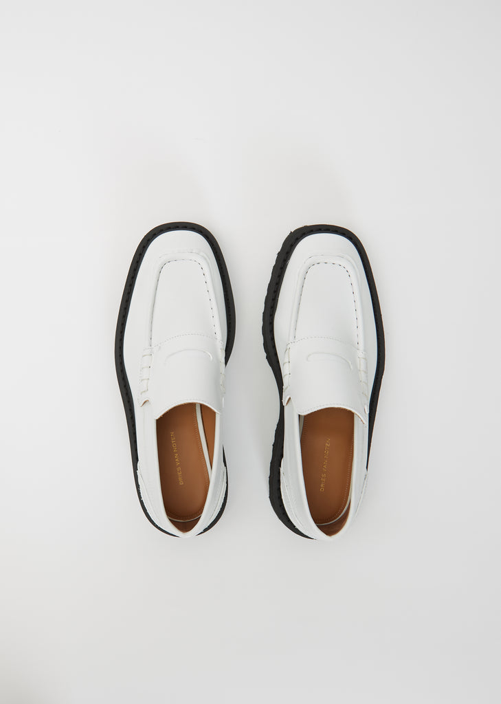 Platform Loafers— White
