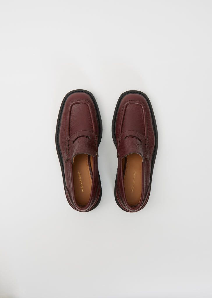 Platform Loafers — Bordeaux