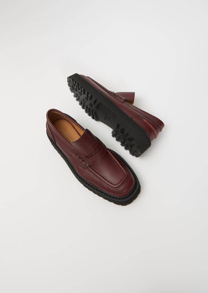 Platform Loafers — Bordeaux
