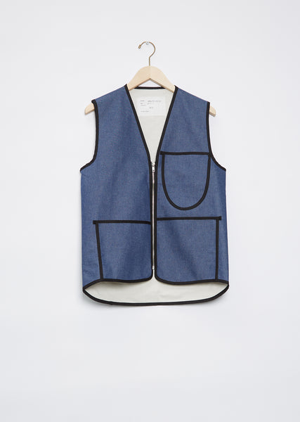 Zip Vest — Blue – La Garçonne