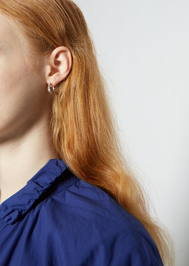 Diamond Rivulet Round Hoops