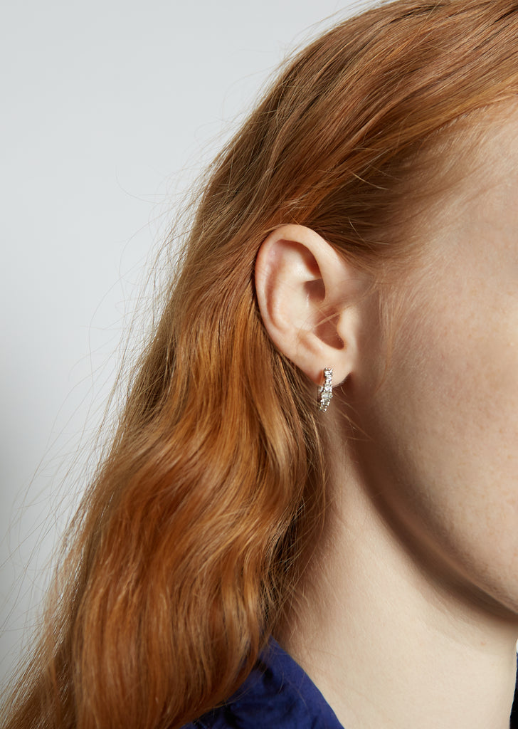 Diamond Rivulet Round Hoops
