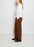 Dobby Satin Ruffle Blouse