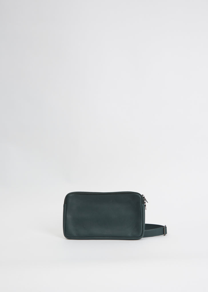 Round-Flap Banana Bag — Green