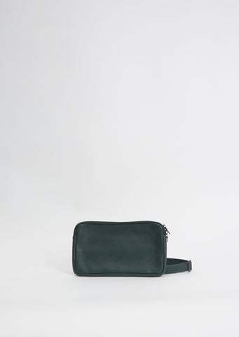 Round-Flap Banana Bag — Green