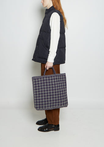 Wool Check Tote