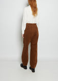 Diagonal Cotton Corduroy Pants