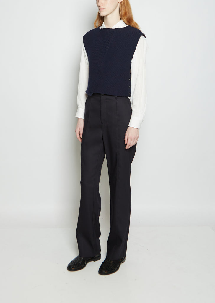 Recycled Wool & Cotton Buttoned Vest