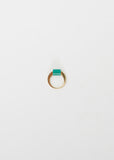 Deco Cilindro Ring — Green Agate