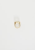 Deco Maxi Baguette Ring — Green Amethyst & Snow White