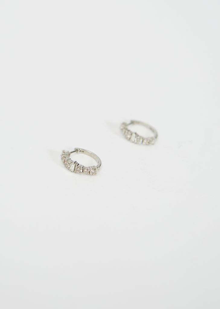 Diamond Rivulet Round Hoops