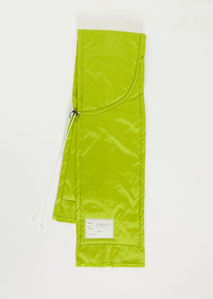 Dupion Silk Down Shawl — Green
