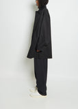 Cotton XXL Mackintosh Jacket — Black