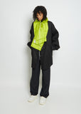 Dupion Silk Down Shawl — Green