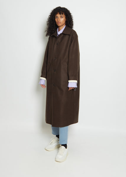 Coat La Wool Long Garçonne – Felt