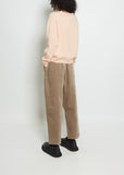 Wool V-Neck Cardigan — Salmon Pink